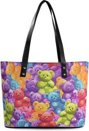 Generic Gummy Bears Candies Tote Bags for Women Cute Shoulder Purses Handbags