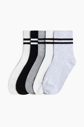H&M 5er-Pack Socken - Grau
