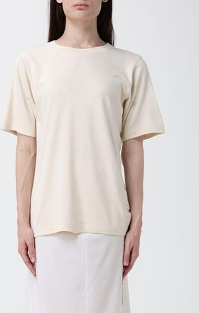 Khaite T-shirt a girocollo in pura seta con vestibilit&agrave; relaxed