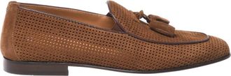 Baldinini Geperforeerde su&egrave;de loafer - Heren - Loafers - Bruin - 40 EU - Su&egrave;de - Schoenen