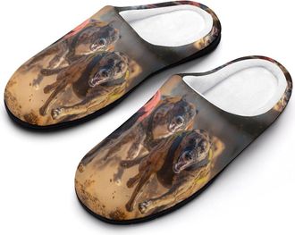 Generic Dog Racing Funny Womens Cotton Slippers Shoes Novelty Soft Non-Slip Sole Home Shoe