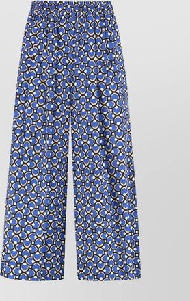 Max Mara geometric wide leg cotton trousers