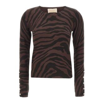 Kaos Ronde hals gebreid - Dames - Ronde hals truien - Bruin - M - Truien & Vesten