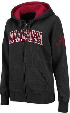 Colosseum Womens Stadium Athletic Black Alabama Crimson Tide Arched Name Full-Zip Hoodie at Nordstrom, Size Small