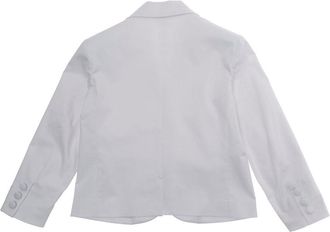 N&deg;21 Girls Jacket Notch Lapels White Cotton Blazers