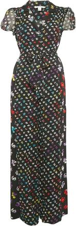 Diane Von Fürstenberg floral-print jumpsuit - Black