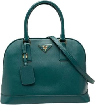 Prada Pre-owned Handbags, female, Green, Size: ONE SIZE Pre-owned Vintage Satchel