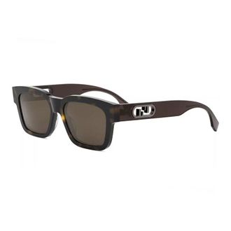 Fendi Square Full Rim Sunglasses - Brown