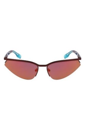 Karl Lagerfeld 61mm Modified Rectangular Sunglasses in Burgundy at Nordstrom Rack