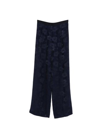 Forte_Forte Pantalone Vita Alta Jaquard Fluido Bouquet