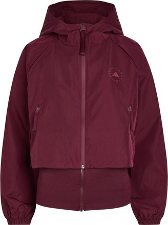 Stella McCartney Adidas X Stella Mccartney Layered Hooded Shell Track Jacket - Maroon - S (UK8-10 / S)