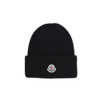 Moncler Black Logo Beanies Cap