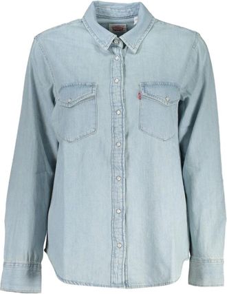 Levi's Langemouw Blouse Vrouw Blauw - Dames - Spijkeroverhemden - Blauw - XL - Denim - Overhemden