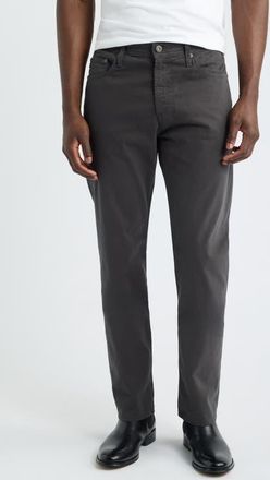 AG - Adriano Goldschmied Everett Stretch Sateen Slim Straight Pants in Dark Rock at Nordstrom, Size 31 X 32