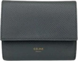Celine Pre-owned Wallets, female, Gray, Size: ONE SIZE Pre-owned Leather Wallet