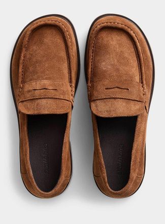 Simons Mens Santiago suede penny loafers Men