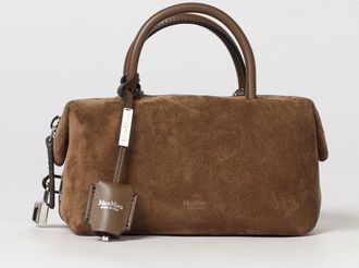 Max Mara Suede Mini Boston Bag with Padlock