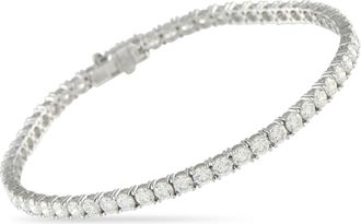 Luxury Bazaar 14K White Gold 6.70ct Lab-Grown Diamond Tennis Bracelet LG04-091025