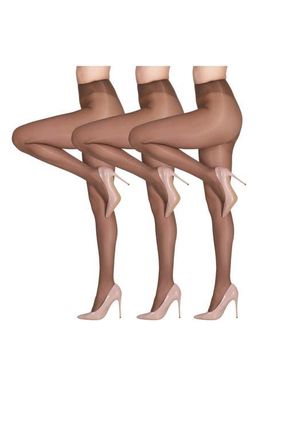 Lechery 7-Pack Glossy Semi-Opaque Statement Fashion Tights in Cocoa at Nordstrom, Size Small