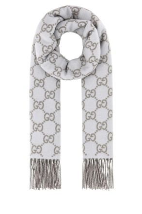 Gucci Embroidered Cashmere Reversible Scarf