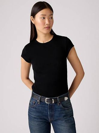 Levi's Dry Goods Waffle Cap Sleeve Tee - Womens - 2XL - Black