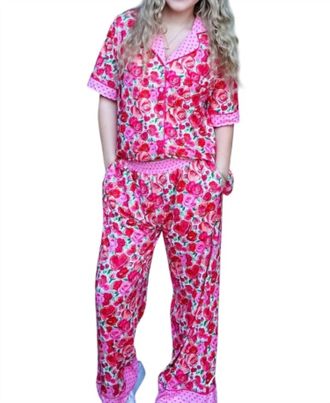 Paige The 2-Piece Pajama Set In Red