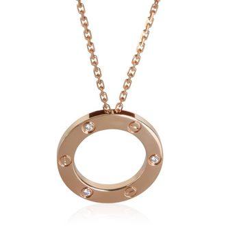 Cartier Pre-Owned Cartier Rose Gold Diamond Love Pendant