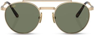Ray-Ban Round-frame Titanium sunglasses - unisex - Titanium - 50 - Gold