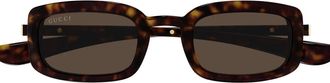 Gucci Gg 1943S Zonnebril - Heren - Zonnebrillen - Bruin - 47 MM - Accessoires