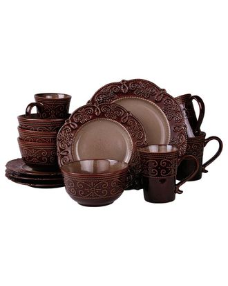 Elama 16Pc Stoneware Dinnerware Set