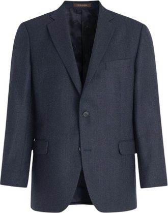 Oscar Jacobson Jassen, Heren, Blauw, 4Xl, Wol, Joel Blazer