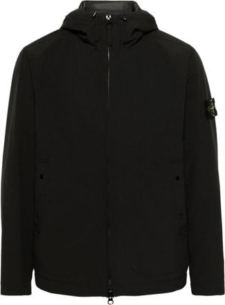 Stone Island Soft Shell Jas - Heren - Zomerjassen - Zwart - L - Polyester - Jassen