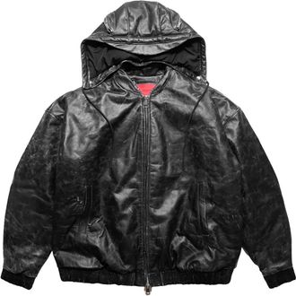 Kusikohc Bomber in pelle - Nero
