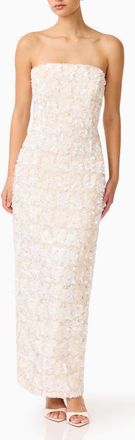 Elliatt Silvana Strapless Gown in White Silver at Nordstrom, Size X-Large