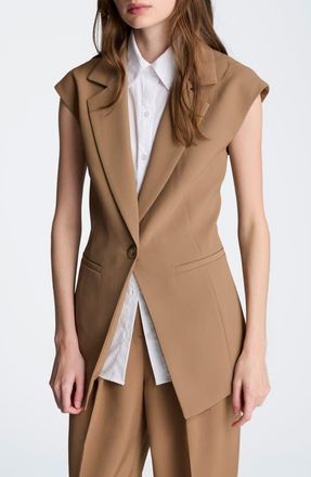 Kenneth Cole Layered Vest with Detachable Shirt Inset in Mesquite at Nordstrom, Size 8