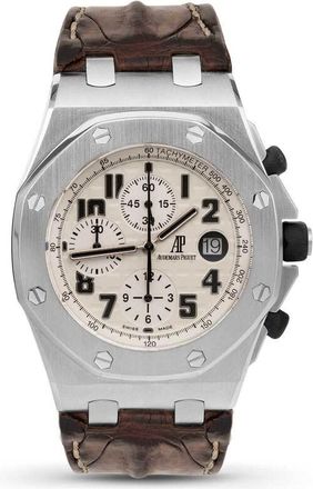 Audemars Piguet Pre-owned Audemars Piguet Royal Oak Offshore Chronograph White Dial Mens Watch 1000ST-01
