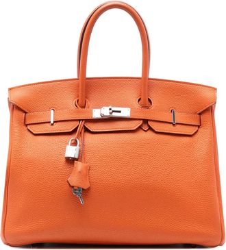 Herm&egrave;s 2007 Clemence Birkin Retourne 35 handbag - Arancione