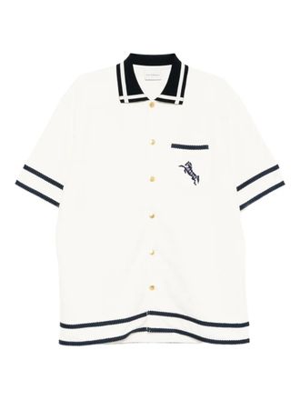 Dr&ocirc;le de Monsieur Cheval-embroideried shirt - White