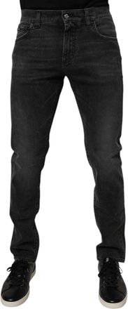 Dolce & Gabbana Black Cotton Stretch Skinny Men Denim Jeans Elastane Clothing