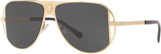 Versace Dark Grey Pilot Mens Sunglasses VE2212 100287 57