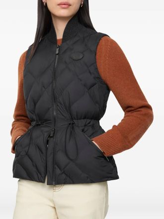 Burberry Devonside nylon bodywarmer met geruit stiksel - Zwart