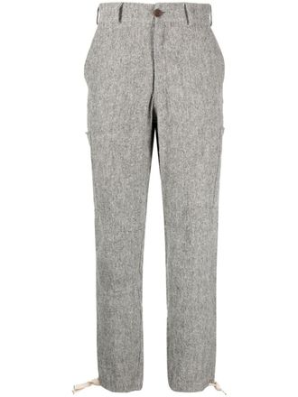 Maran&eacute; m&eacute;lange-effect cropped trousers - Grey