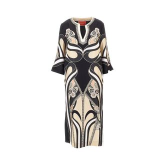 La DoubleJ Silk twill midi kaftan Woman M