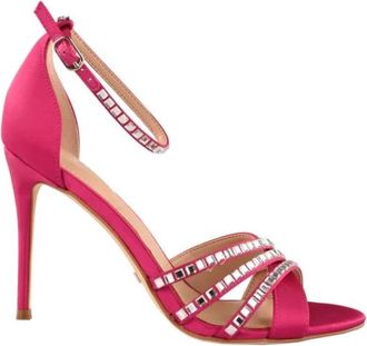 Guess Kadisha Sandalen - Dames - Sandalen met hakken - Roze - 37 EU - Leer - Schoenen