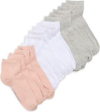 Vince Camuto Assorted 8-Pack Quarter Socks in White Multi at Nordstrom Rack, Size 9/11