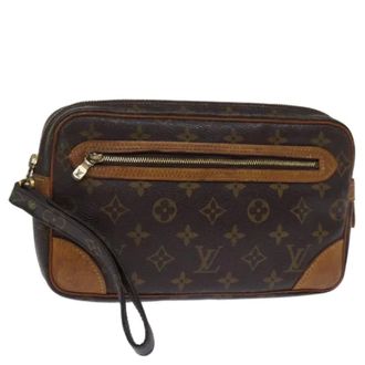 Louis Vuitton Pre-owned Canvas clutches - Dames - Pre-owned - Bruin - Maat: ONE Size Leer