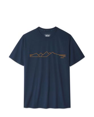 Stio | Unisex Teton Elevations Tee Shirt, Size Extra Small in Mountain Shadow