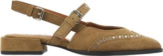 VIA VAI Jazz Yael Slingbacks - Dames - Ballerinas - Bruin - 36 EU - Denim - Schoenen