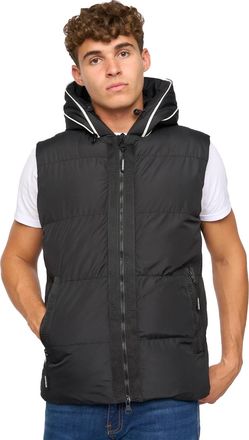 Crosshatch Heren Sandbox Hooded Gilet (Zwart)