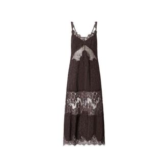Pinko Pinko Jurken - Dames - Casual kleedjes - Bruin - L - Nylon - Kleedjes